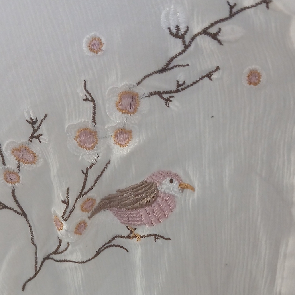 LC Lauren Conrad Ivory Button Down with Bird Design - Picture 3 of 7